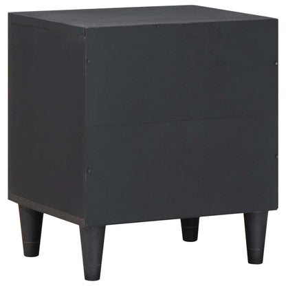 Comodino con porta 2 pcs Nero 40 x 33 x 46 cm
