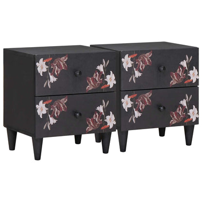 Comodino con cassetto 2 pcs Marrone 40 x 33,5 x 46 cm