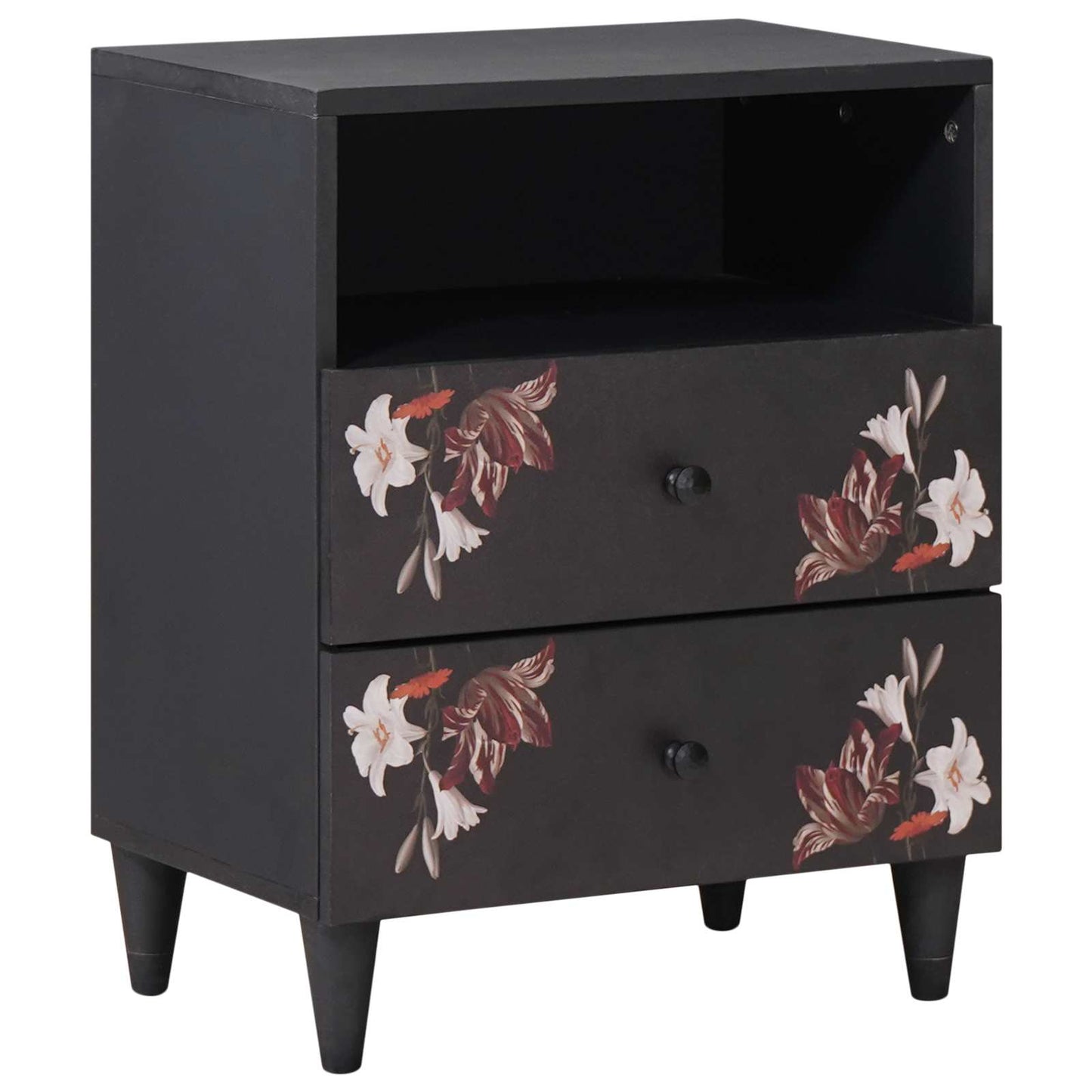 Comodino Multicolore 50 x 33 x 60 cm Legno di mango massello