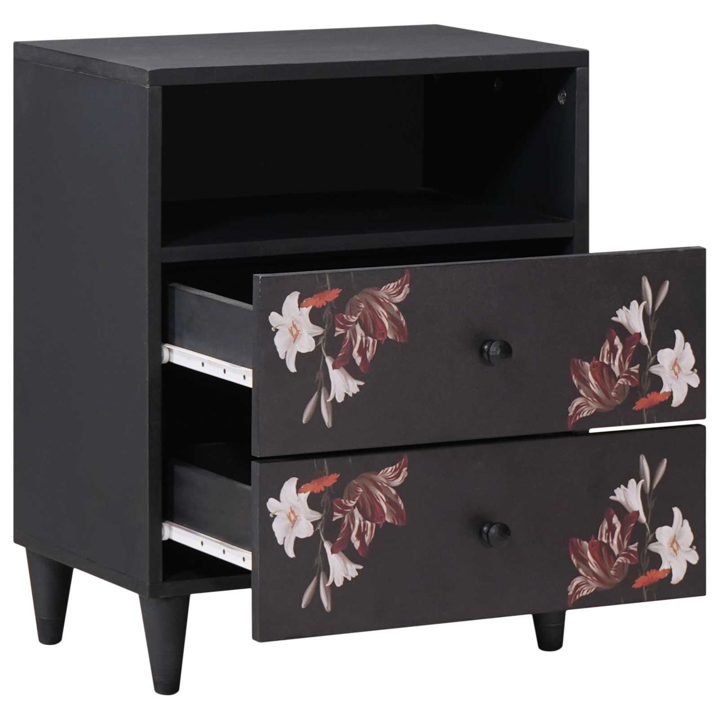 Comodino Multicolore 50 x 33 x 60 cm Legno di mango massello