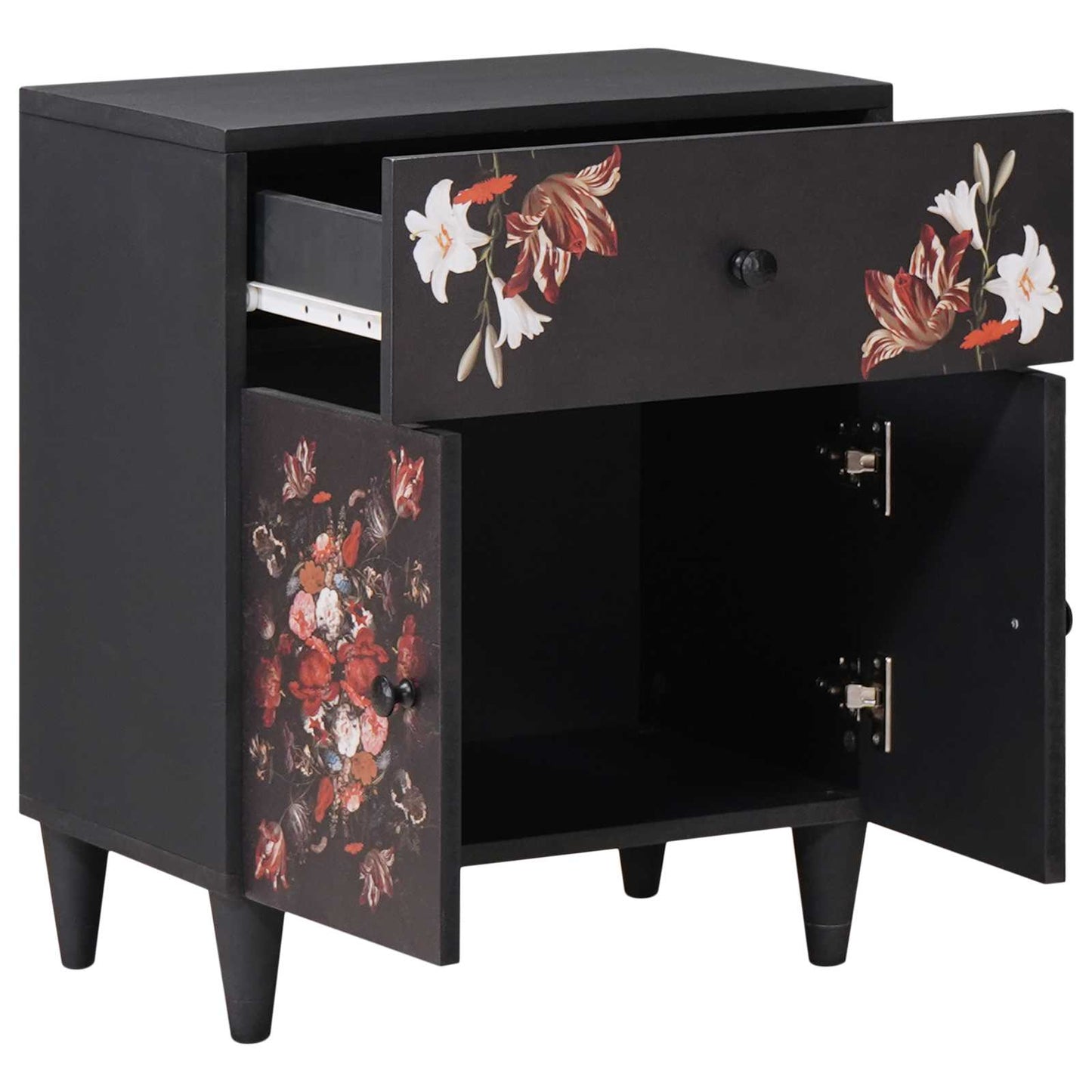 Comodino Multicolore 50 x 33 x 60 cm Legno di mango massello