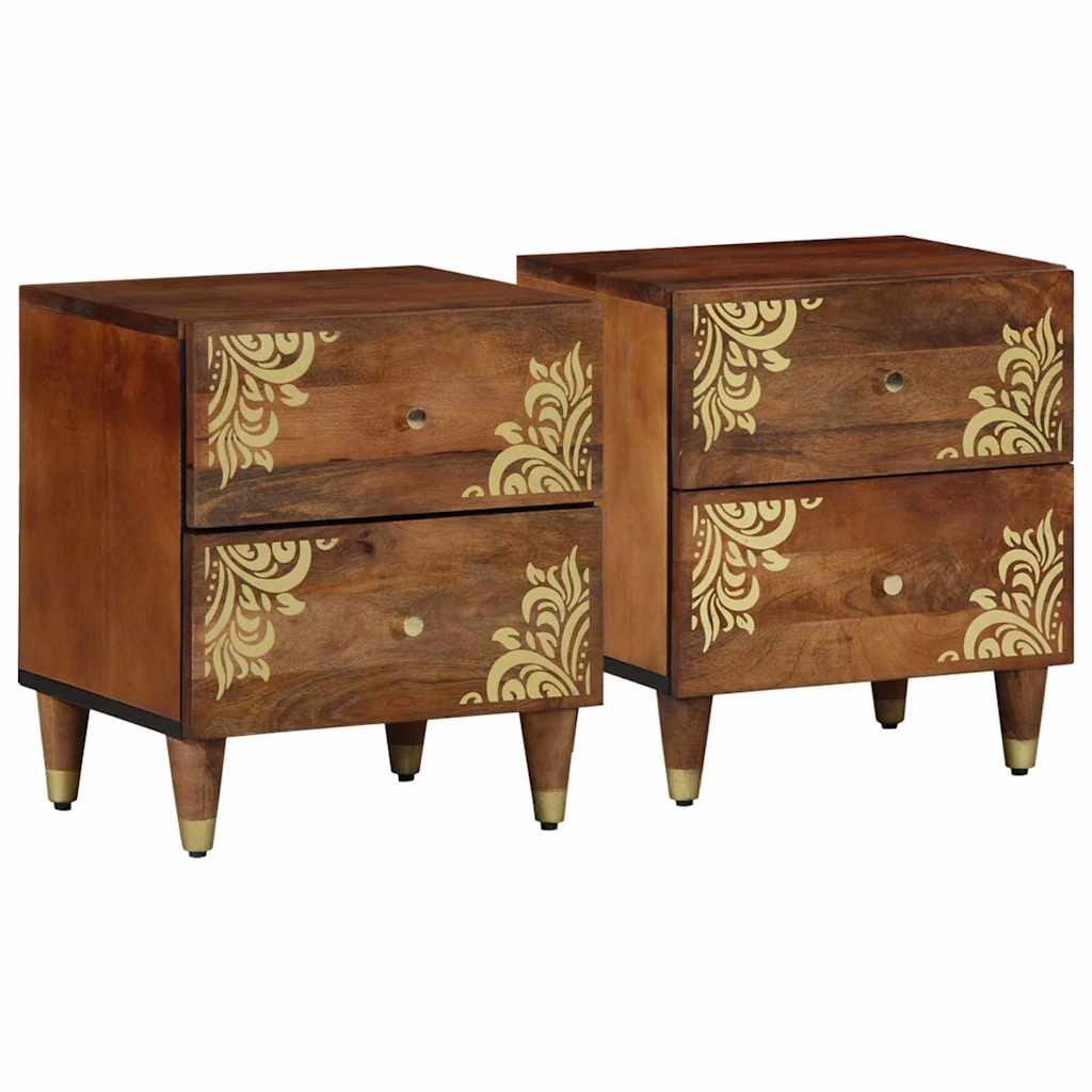 Armadio da Notte 2 pcs Marrone miele 40 x 33 x 46 cm