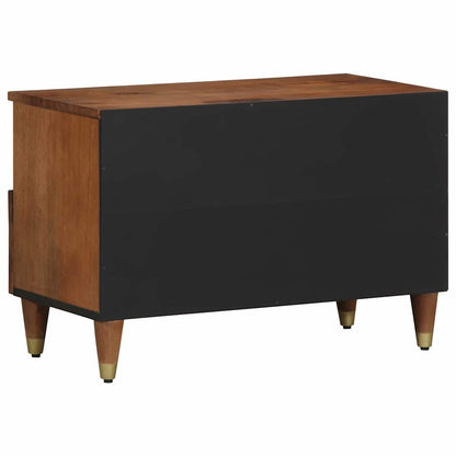 Mobile TV Marrone miele 70 x 33 x 46 cm Legno di mango massello