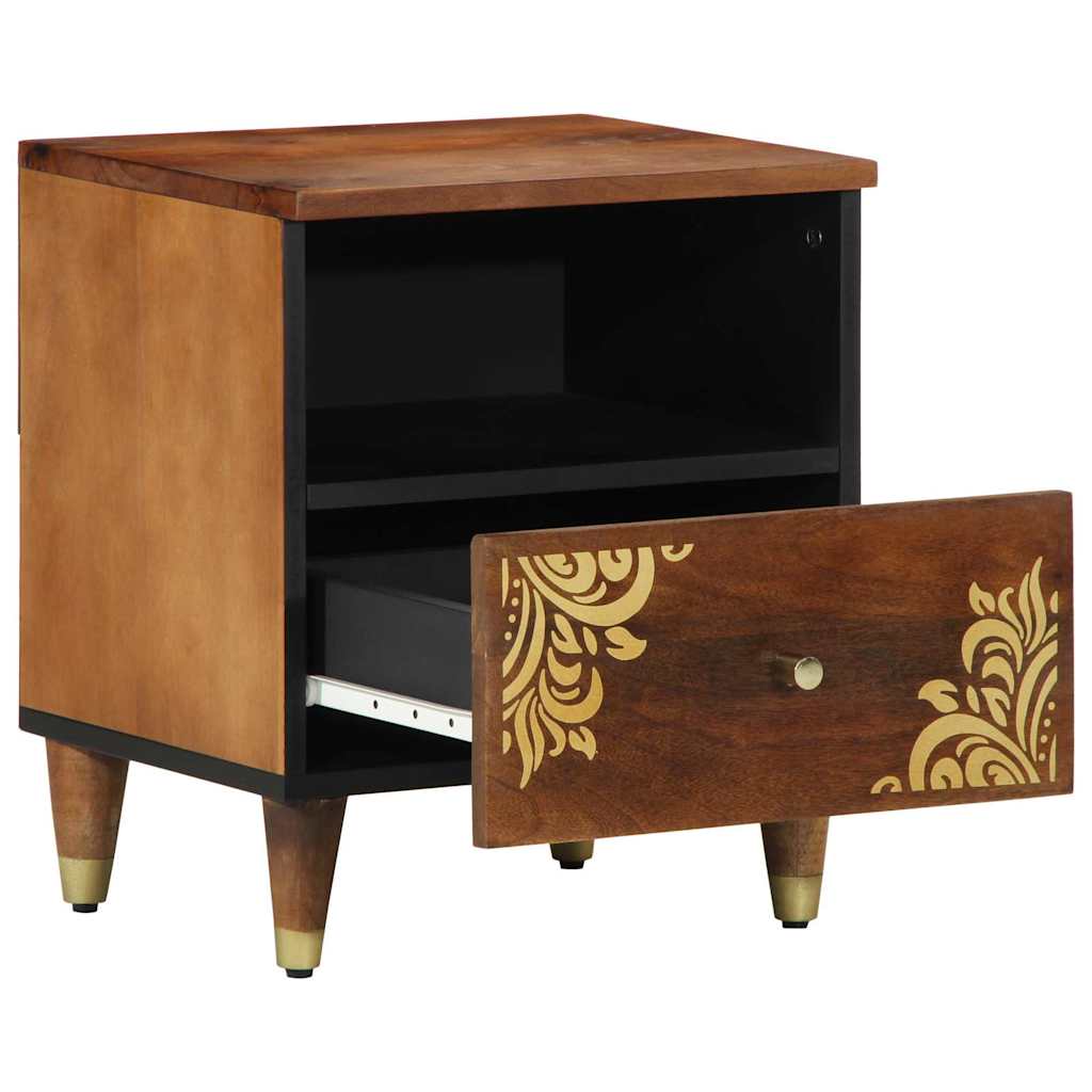 Armadio da Notte con cassetto Marrone miele 40 x 33 x 46 cm