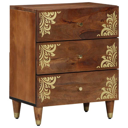 Armadio da Notte con cassetto Marrone miele 50 x 33 x 62 cm
