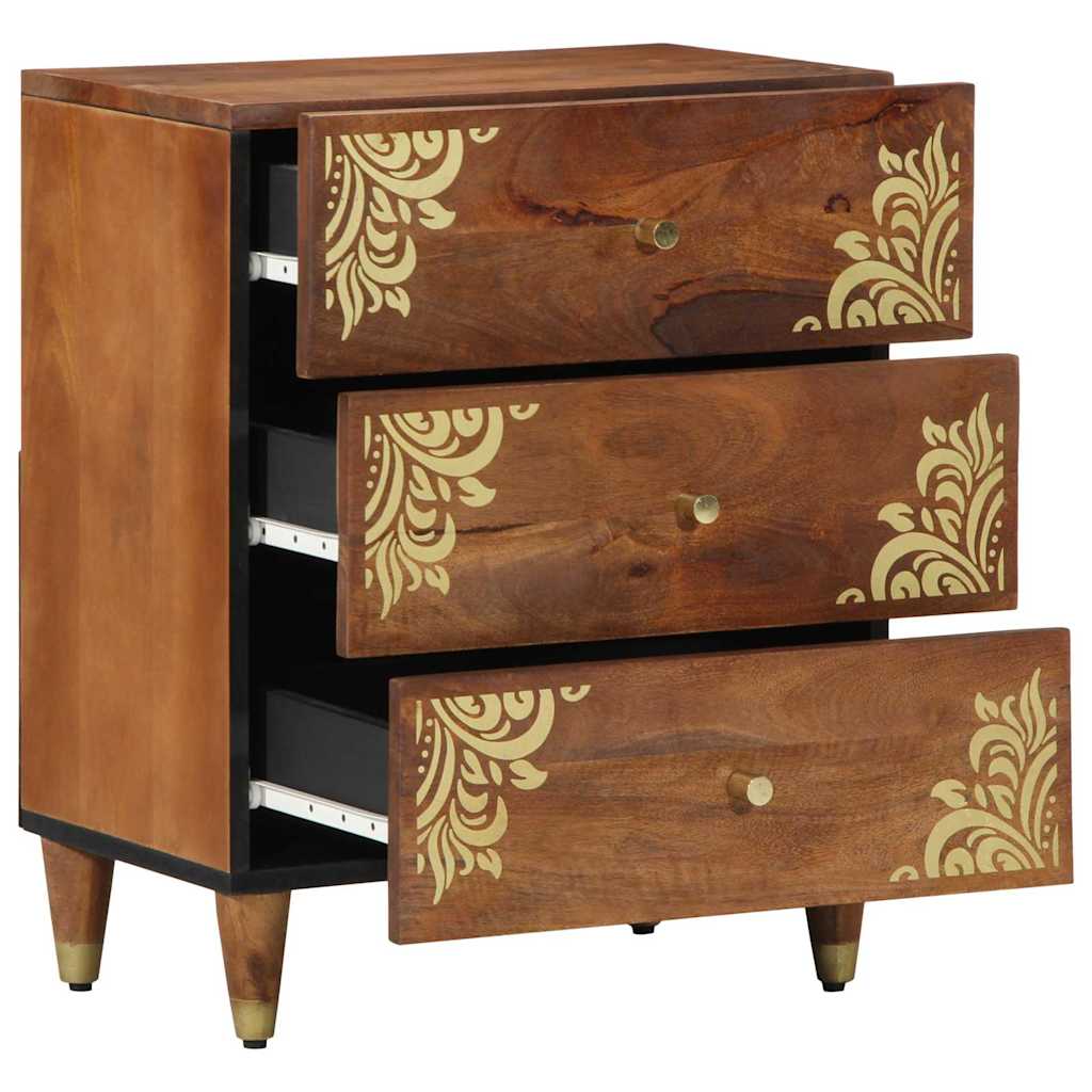 Armadio da Notte con cassetto Marrone miele 50 x 33 x 62 cm