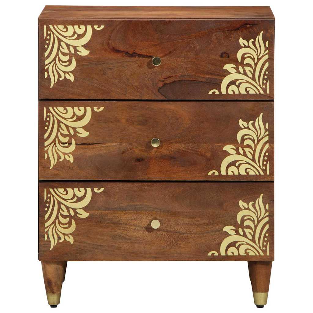 Armadio da Notte con cassetto Marrone miele 50 x 33 x 62 cm