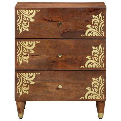 Armadio da Notte con cassetto Marrone miele 50 x 33 x 62 cm