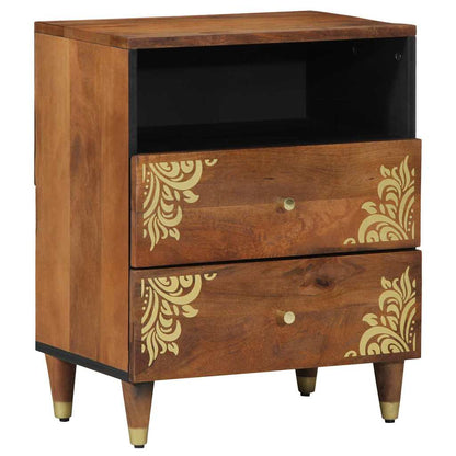 Armadio da Notte con cassetto Marrone miele 50 x 33 x 62 cm