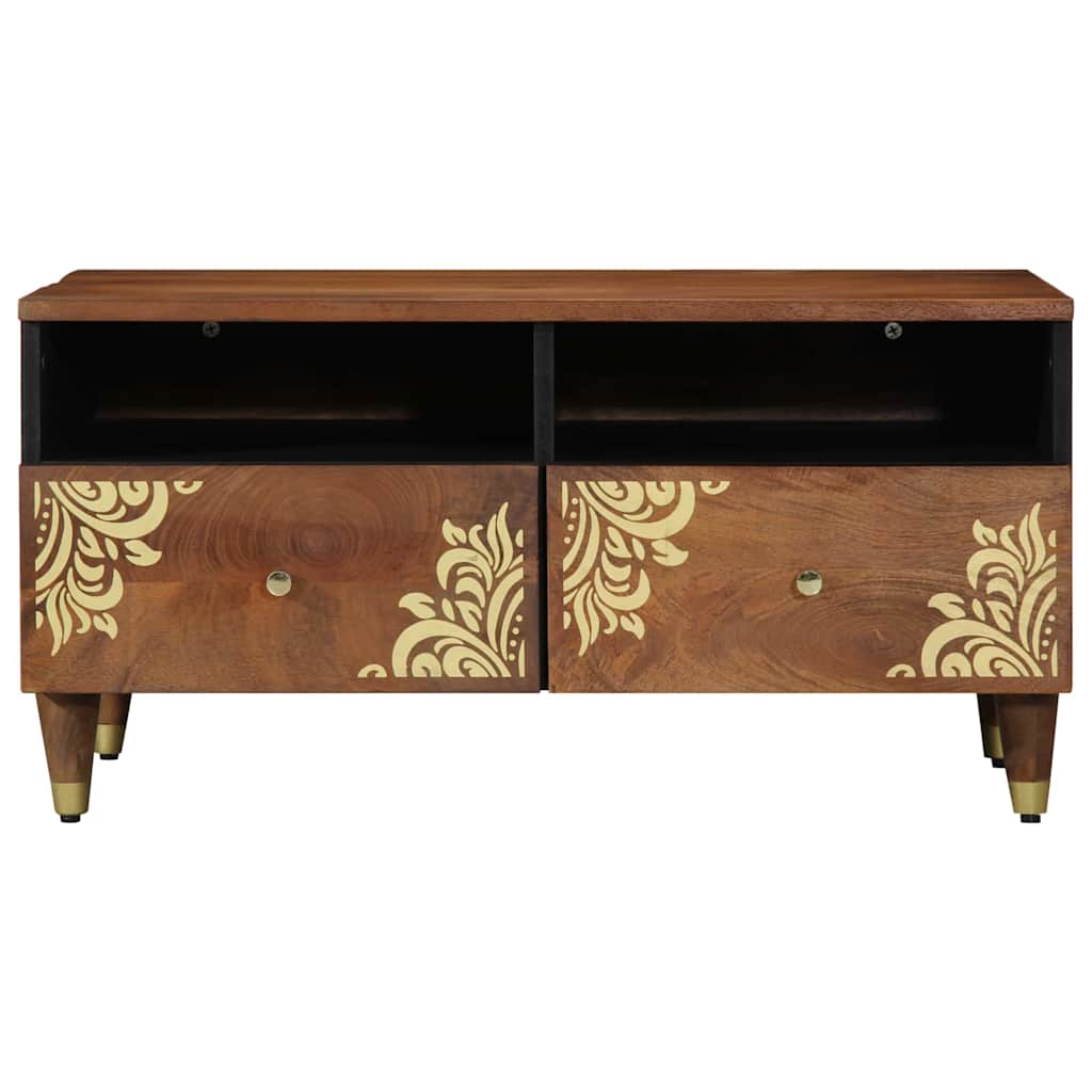 Tavolino da salotto con cassetto Marrone miele 80 x 54 x 40 cm