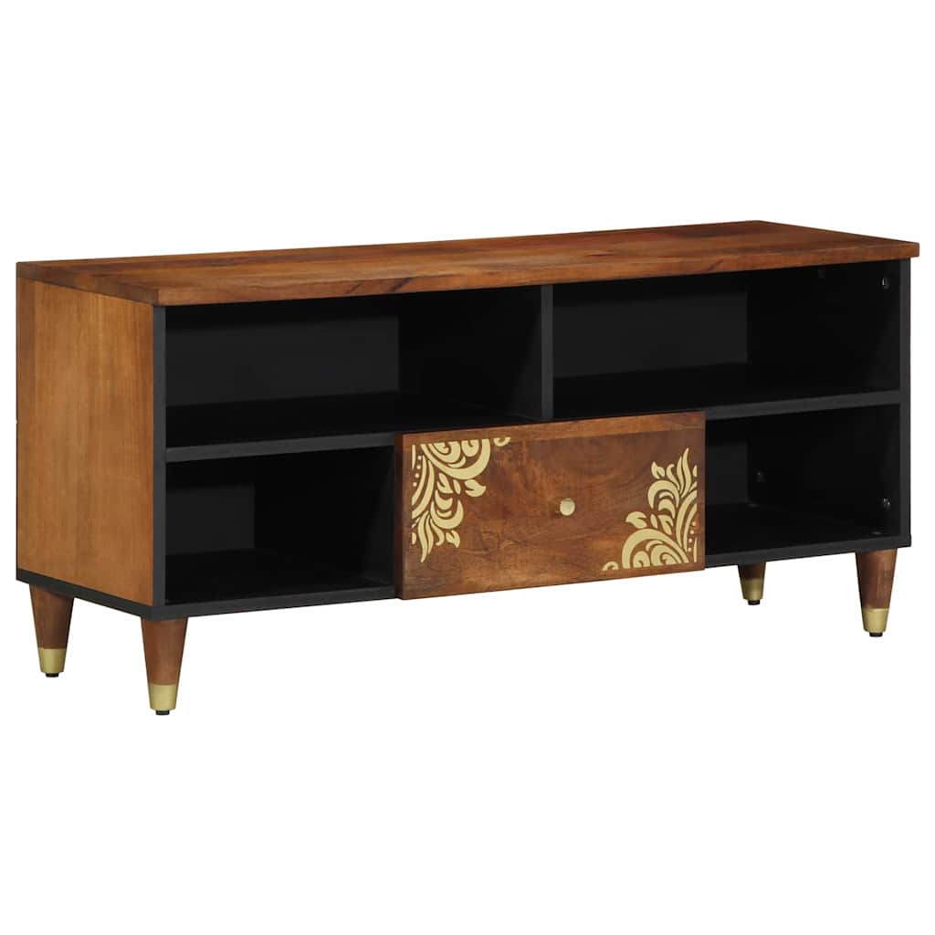 Mobile TV con cassetto Marrone miele 100 x 33 x 46 cm