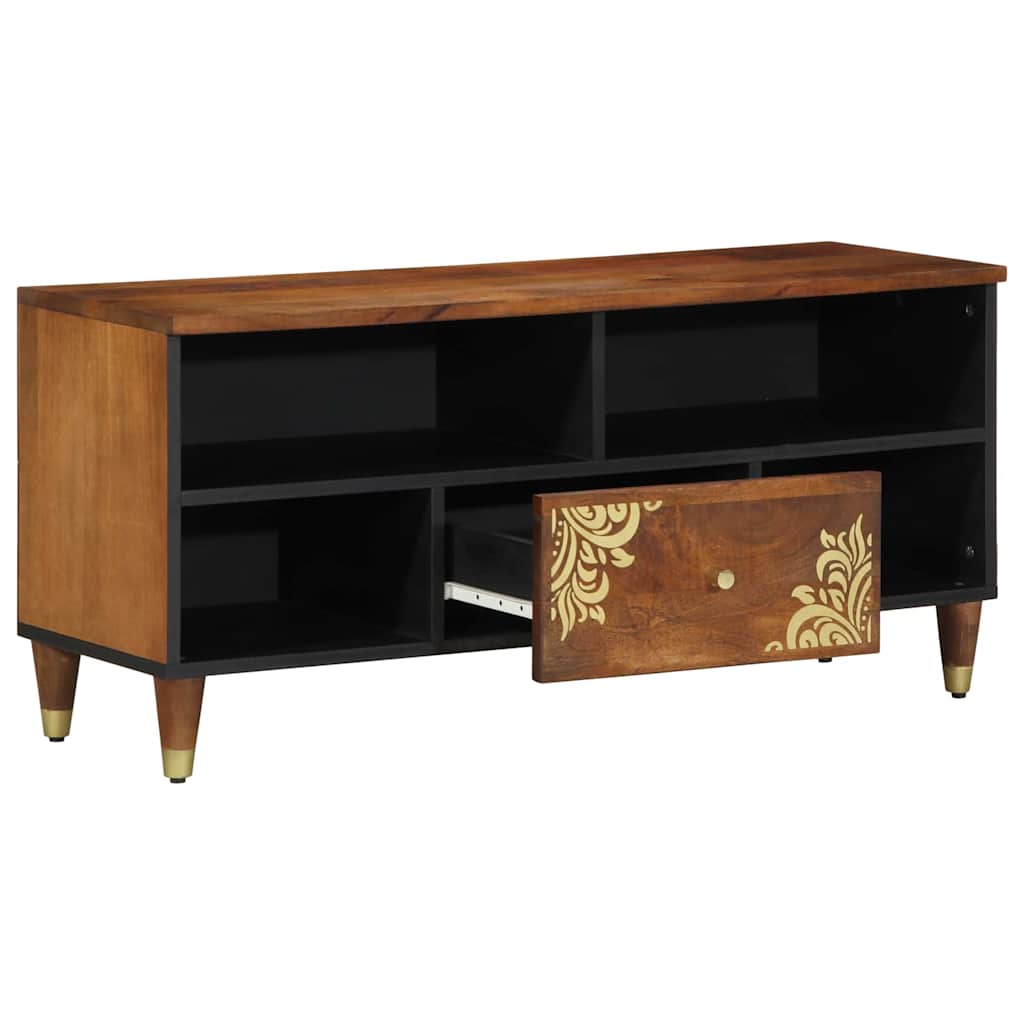 Mobile TV con cassetto Marrone miele 100 x 33 x 46 cm