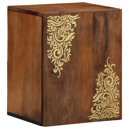 Armadietto a muro con porta Marrone miele 38 x 33 x 48 cm