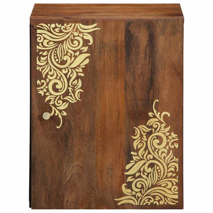 Armadietto a muro con porta Marrone miele 38 x 33 x 48 cm