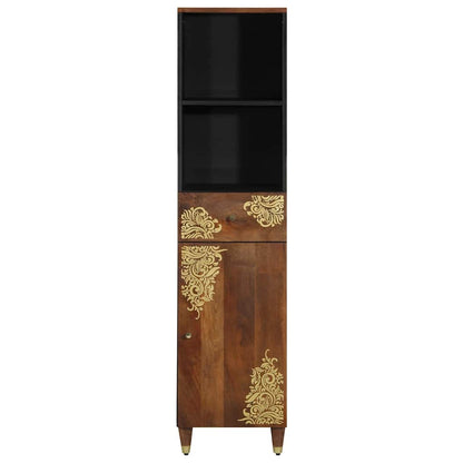 Mobile da Bagno con cassetto marrone ambrato 38 x 33 x 160 cm