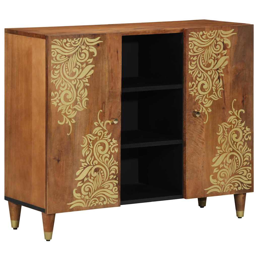 Credenza Marrone 90 x 33 x 75 cm Legno di mango massello