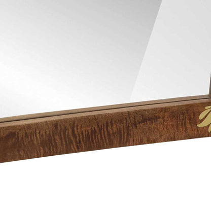 Specchio da bagno con specchio Marrone miele 70 x 50 x 2,5 cm