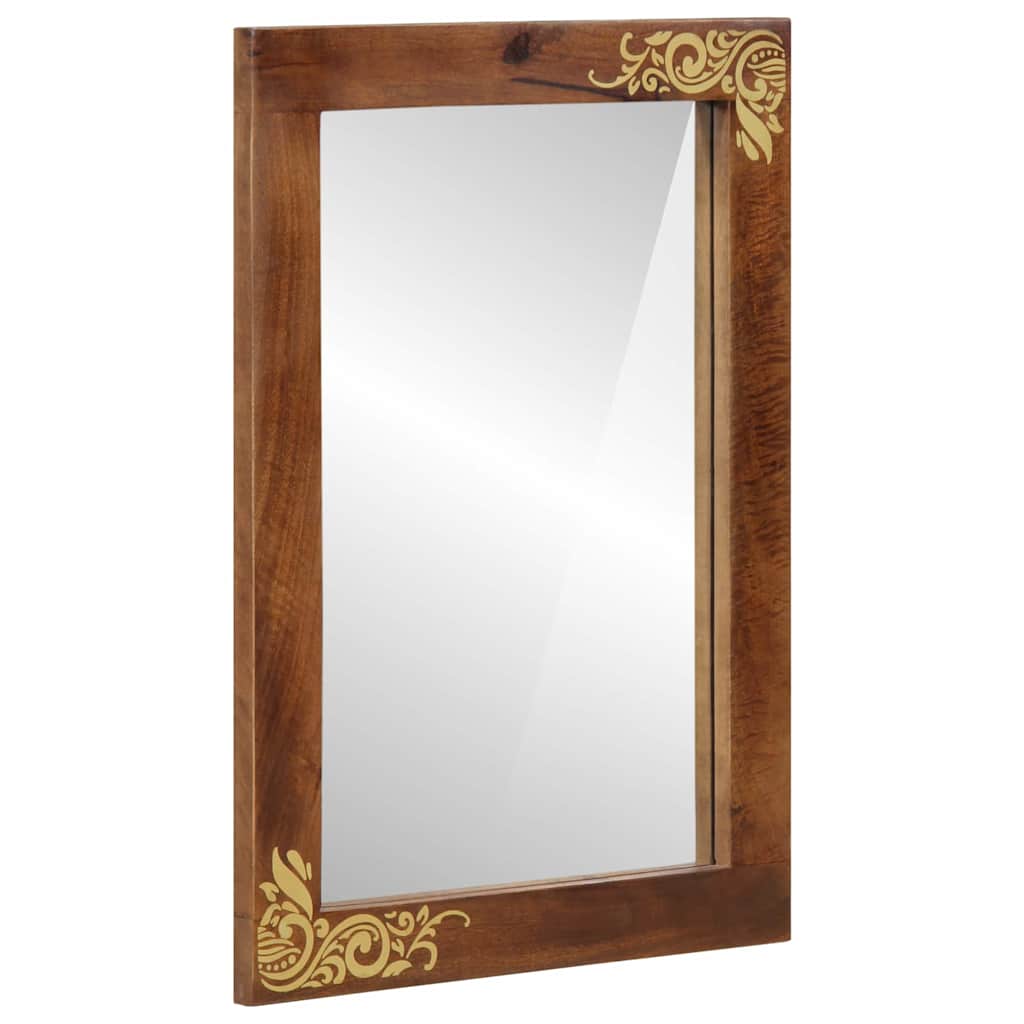 Specchio da bagno con specchio Marrone miele 70 x 50 x 2,5 cm