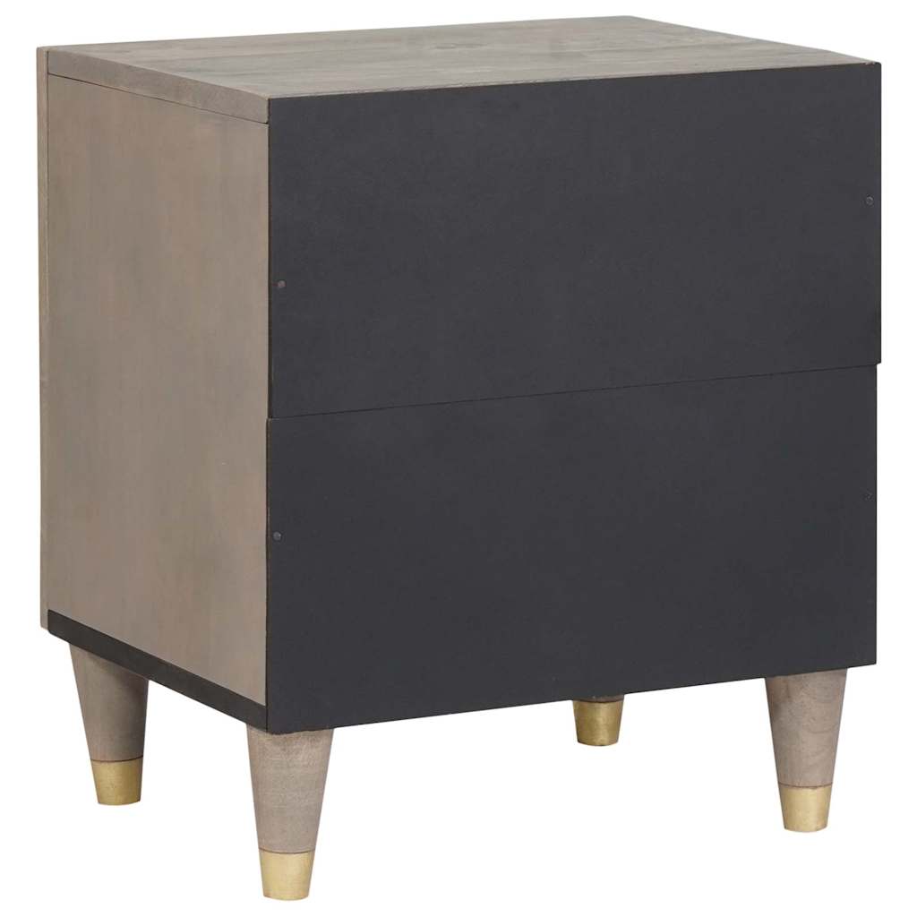 Comodino con porta Grigio 40 x 33 x 46 cm