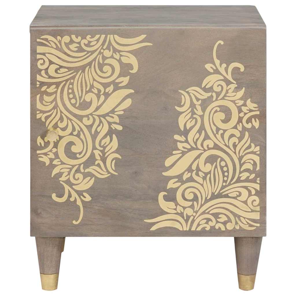Comodino con porta Grigio 40 x 33 x 46 cm