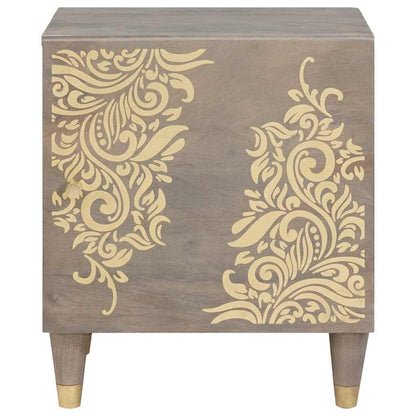 Comodino con porta Grigio 40 x 33 x 46 cm