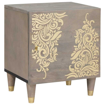 Comodino con porta 2 pcs Grigio 40 x 33 x 46 cm