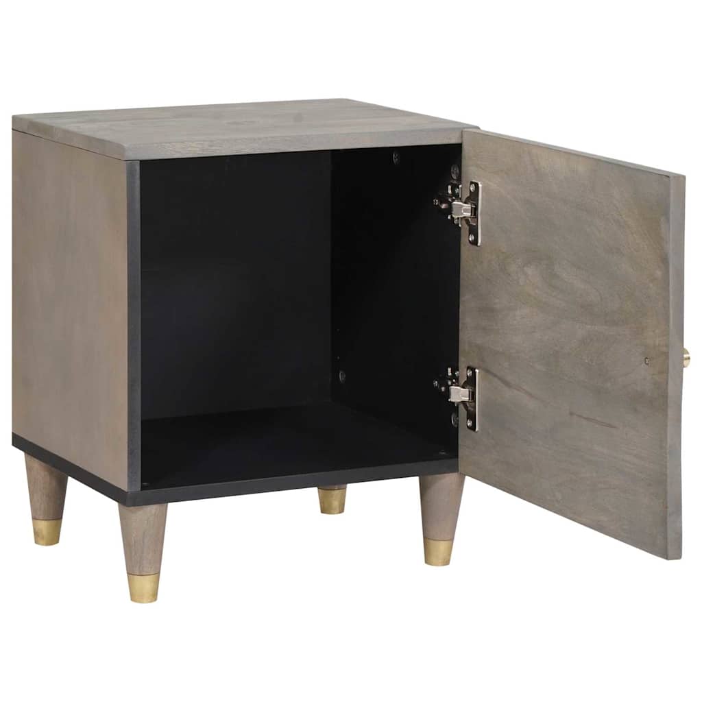Comodino con porta 2 pcs Grigio 40 x 33 x 46 cm