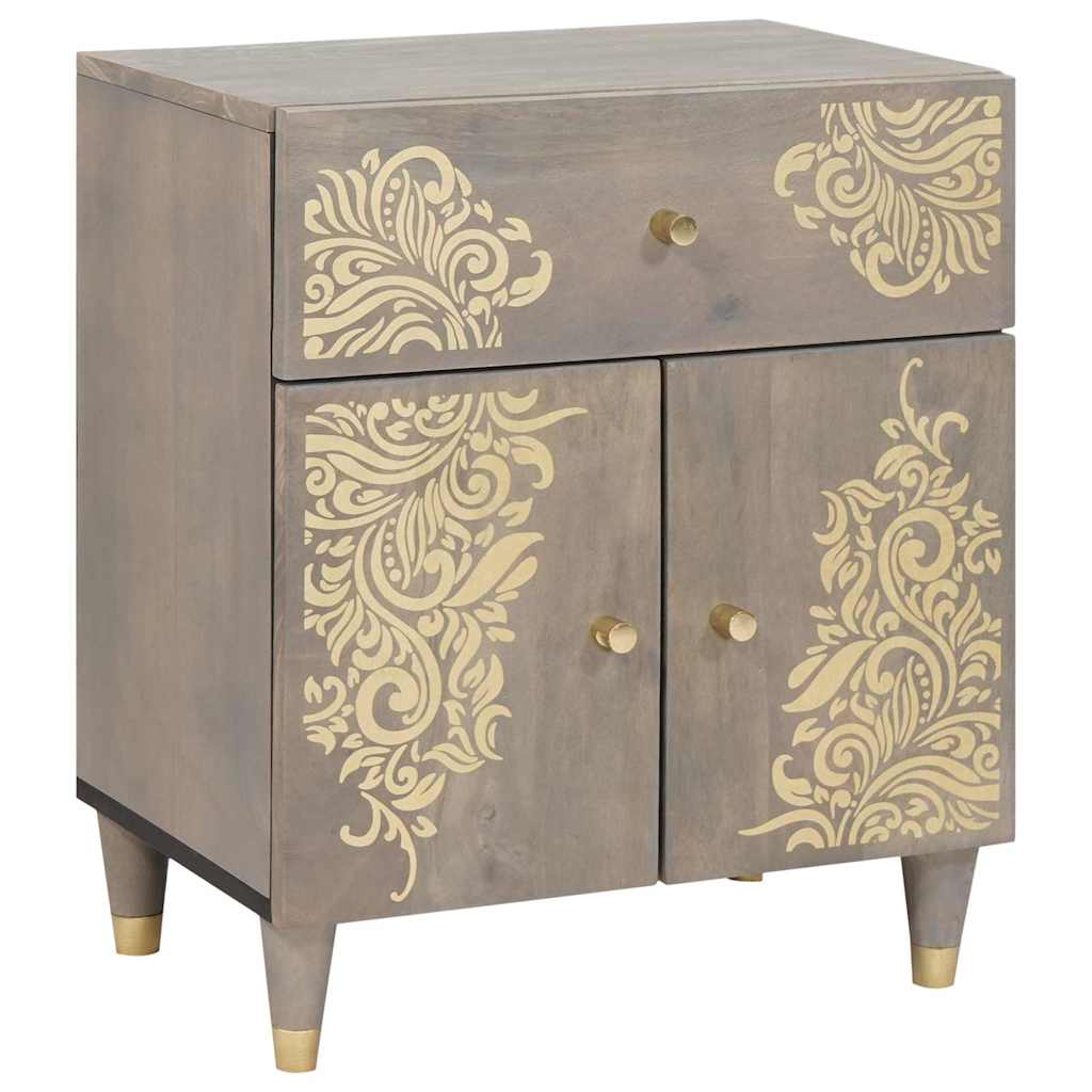 Comodino con porta con cassetto Grigio 50 x 33 x 60 cm