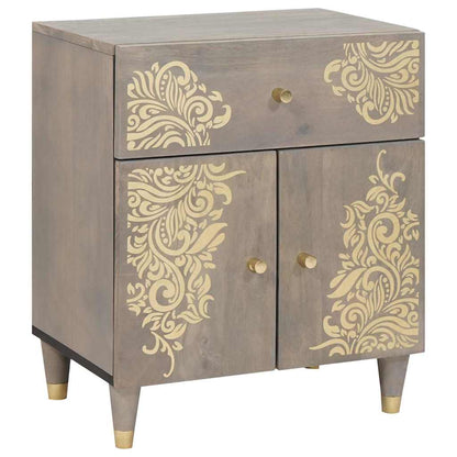 Comodino con porta con cassetto Grigio 50 x 33 x 60 cm