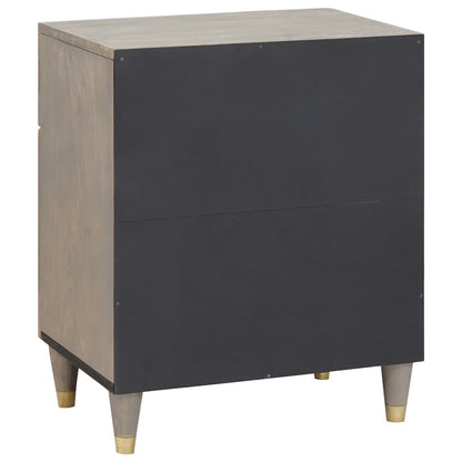 Comodino con porta con cassetto Grigio 50 x 33 x 60 cm