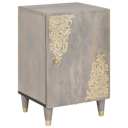 Mobile da Bagno Grigio 38 x 33 x 58 cm Legno di mango massello