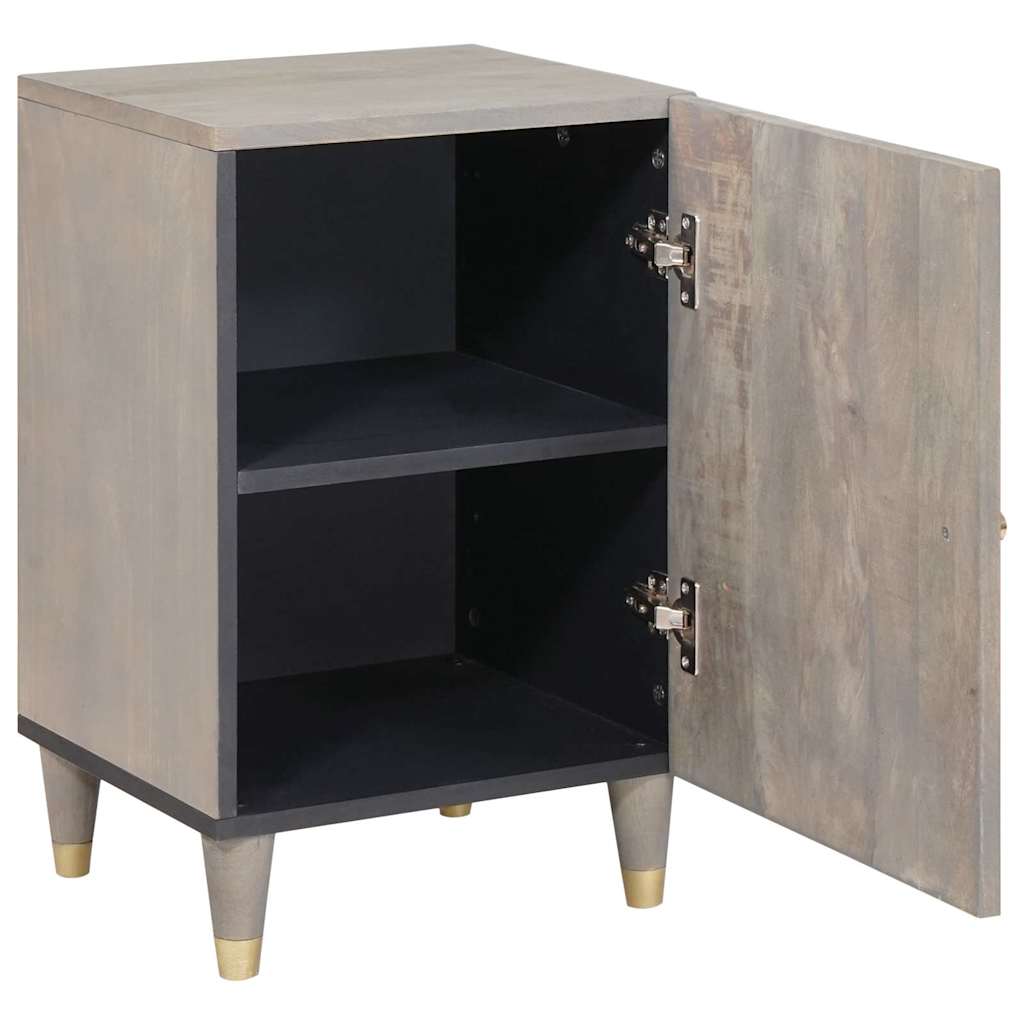 Mobile da Bagno Grigio 38 x 33 x 58 cm Legno di mango massello