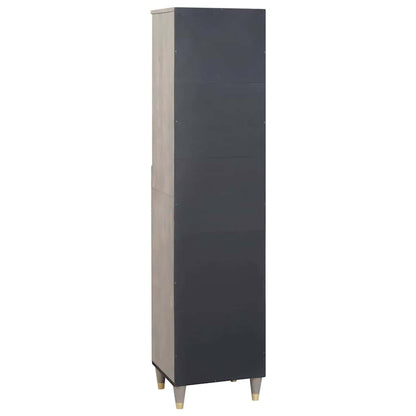 Mobile da Bagno Grigio 38 x 33 x 160 cm Legno di mango massello