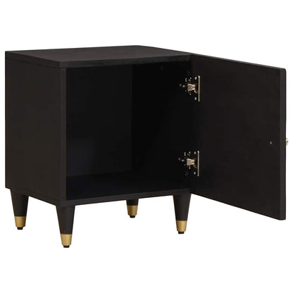 Comodino con porta 2 pcs Nero 40 x 33 x 46 cm