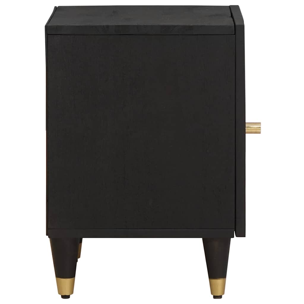 Comodino con porta 2 pcs Nero 40 x 33 x 46 cm