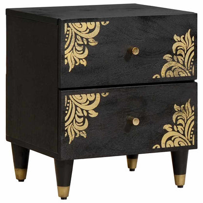 Armadio da Notte con cassetto 2 pcs Nero 40 x 33 x 46 cm