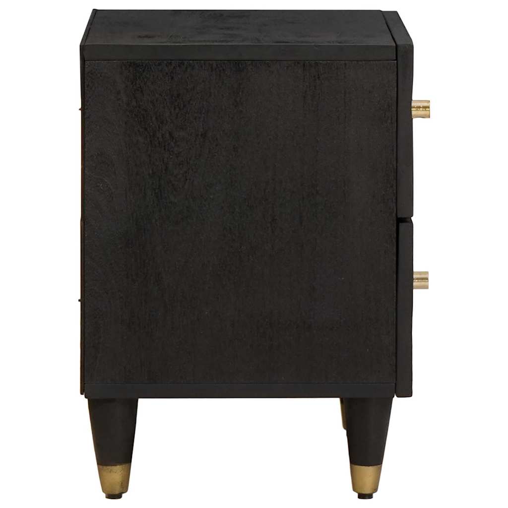 Armadio da Notte con cassetto 2 pcs Nero 40 x 33 x 46 cm
