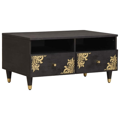 Tavolino da salotto con cassetto Nero 80 x 54 x 40 cm