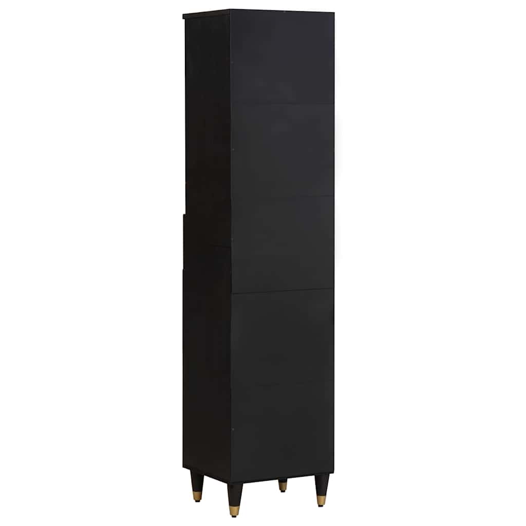 Mobile da Bagno Nero 38 x 33 x 160 cm Legno di mango massello