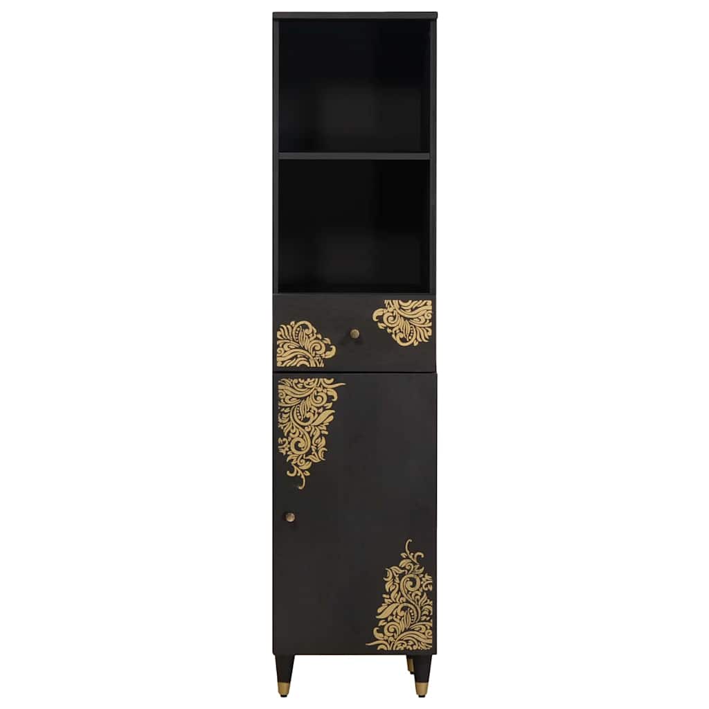 Mobile da Bagno Nero 38 x 33 x 160 cm Legno di mango massello