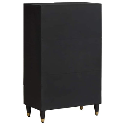 Credenza Nero 60 x 33 x 100 cm Legno di mango massello