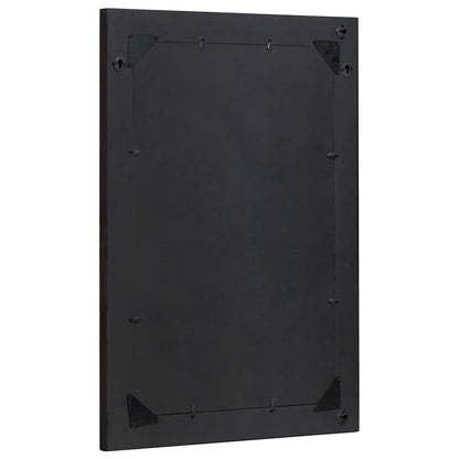 Specchio da bagno con specchio Nero e Argento 70 x 50 x 2,5 cm