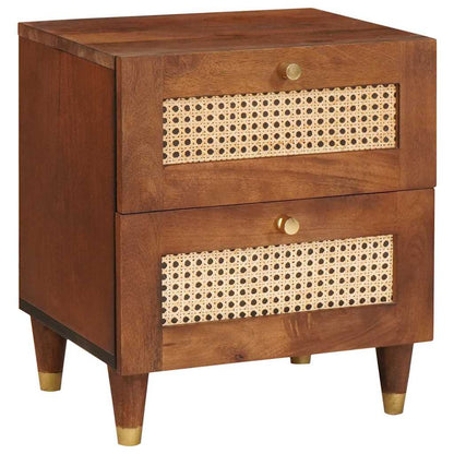 Armadio da Notte con cassetto 2 pcs Marrone 40 x 33,5 x 46 cm