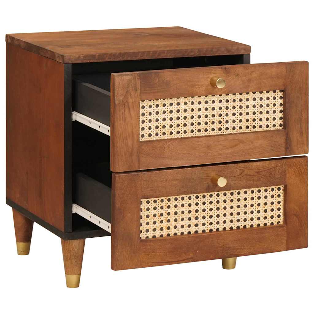 Armadio da Notte con cassetto 2 pcs Marrone 40 x 33,5 x 46 cm