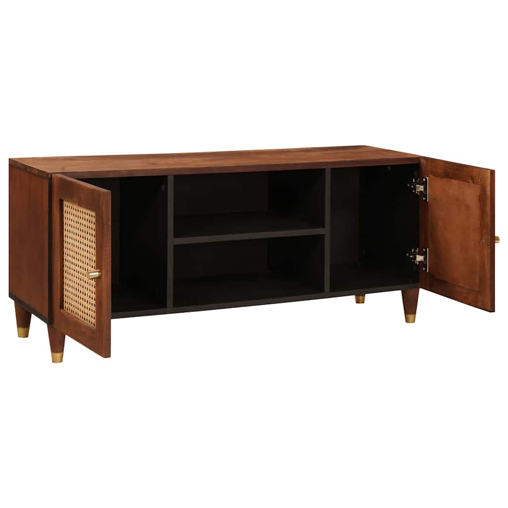 Mobile TV Marrone 105 x 33,5 x 46 cm Legno di mango massello
