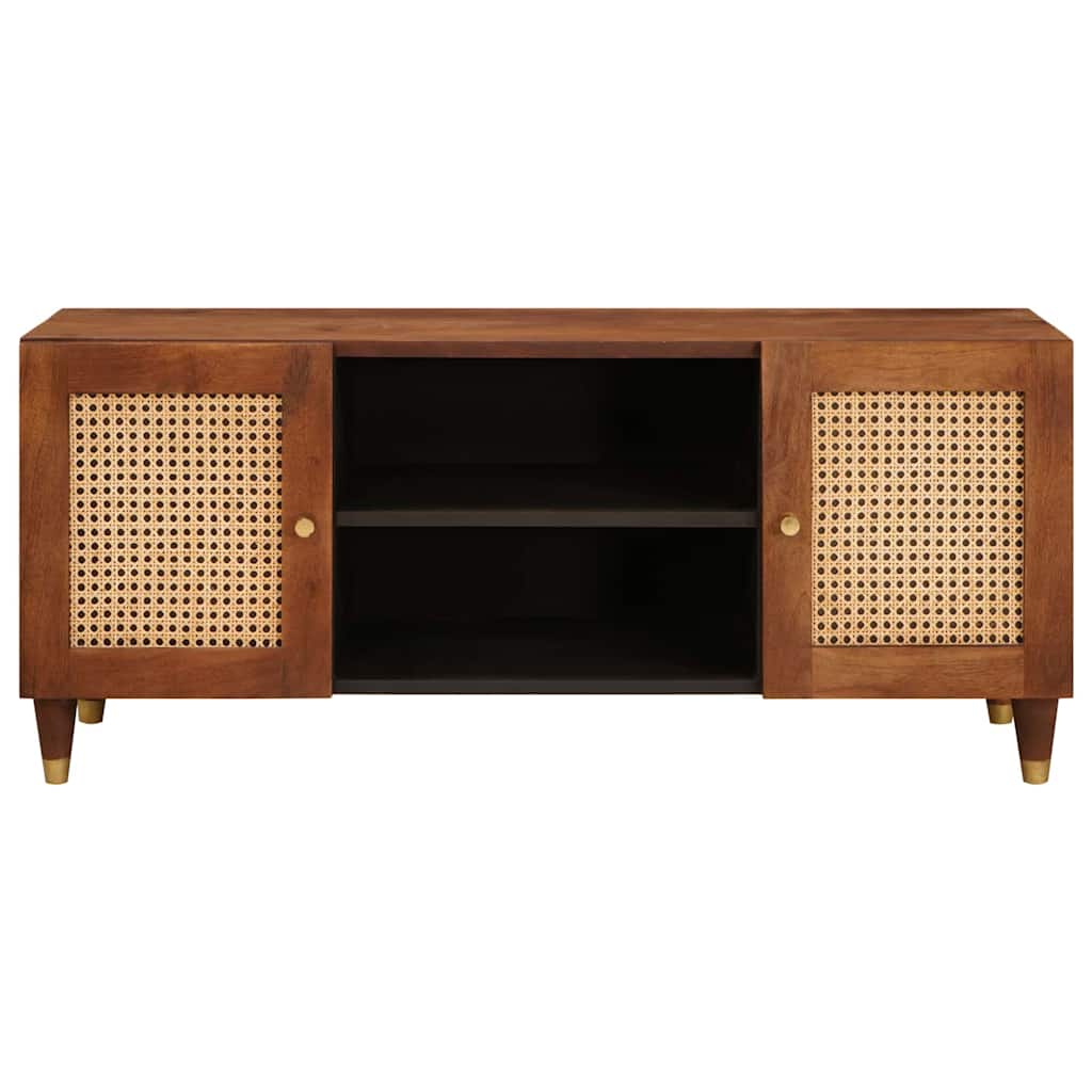 Mobile TV Marrone 105 x 33,5 x 46 cm Legno di mango massello