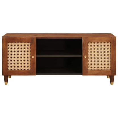Mobile TV Marrone 105 x 33,5 x 46 cm Legno di mango massello
