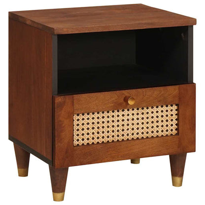Armadio da Notte con cassetto 2 pcs Marrone 40 x 33 x 46 cm
