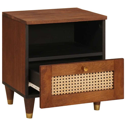 Armadio da Notte con cassetto 2 pcs Marrone 40 x 33 x 46 cm