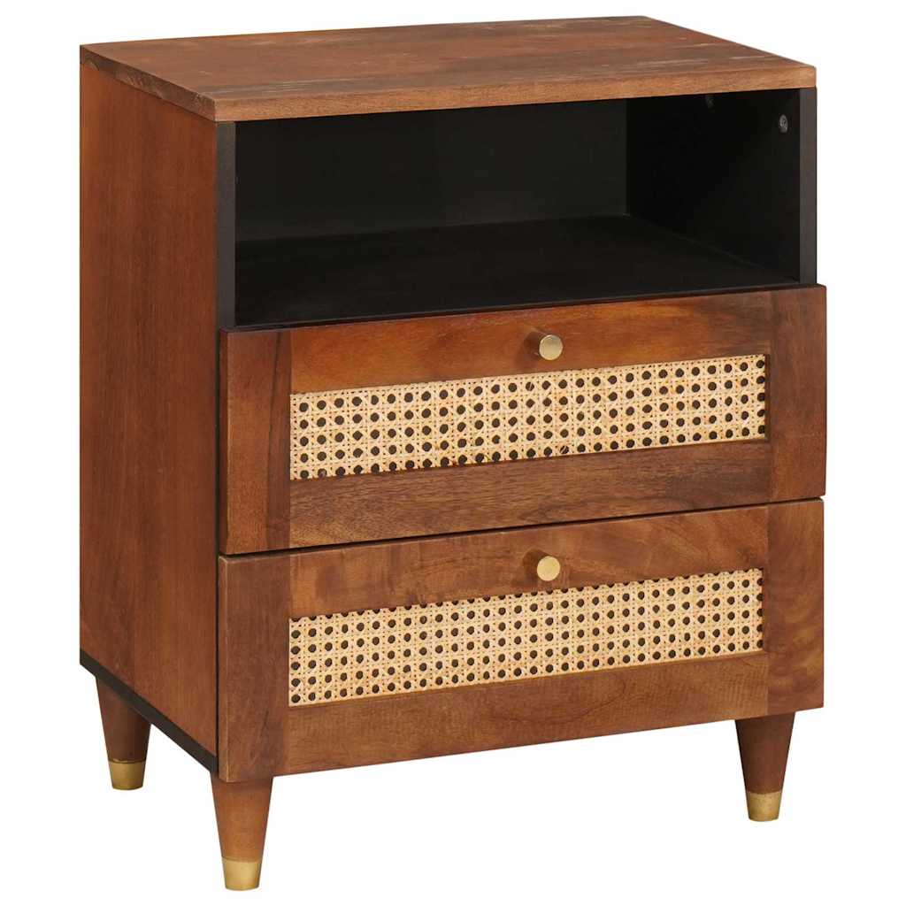 Comodini con cassetto 50 x 33 x 62 cm Legno di mango massello